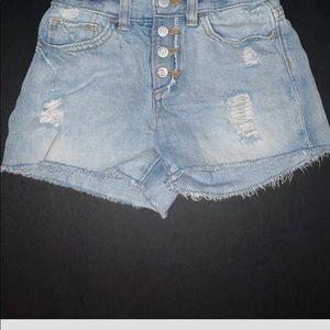 High waisted jean shorts